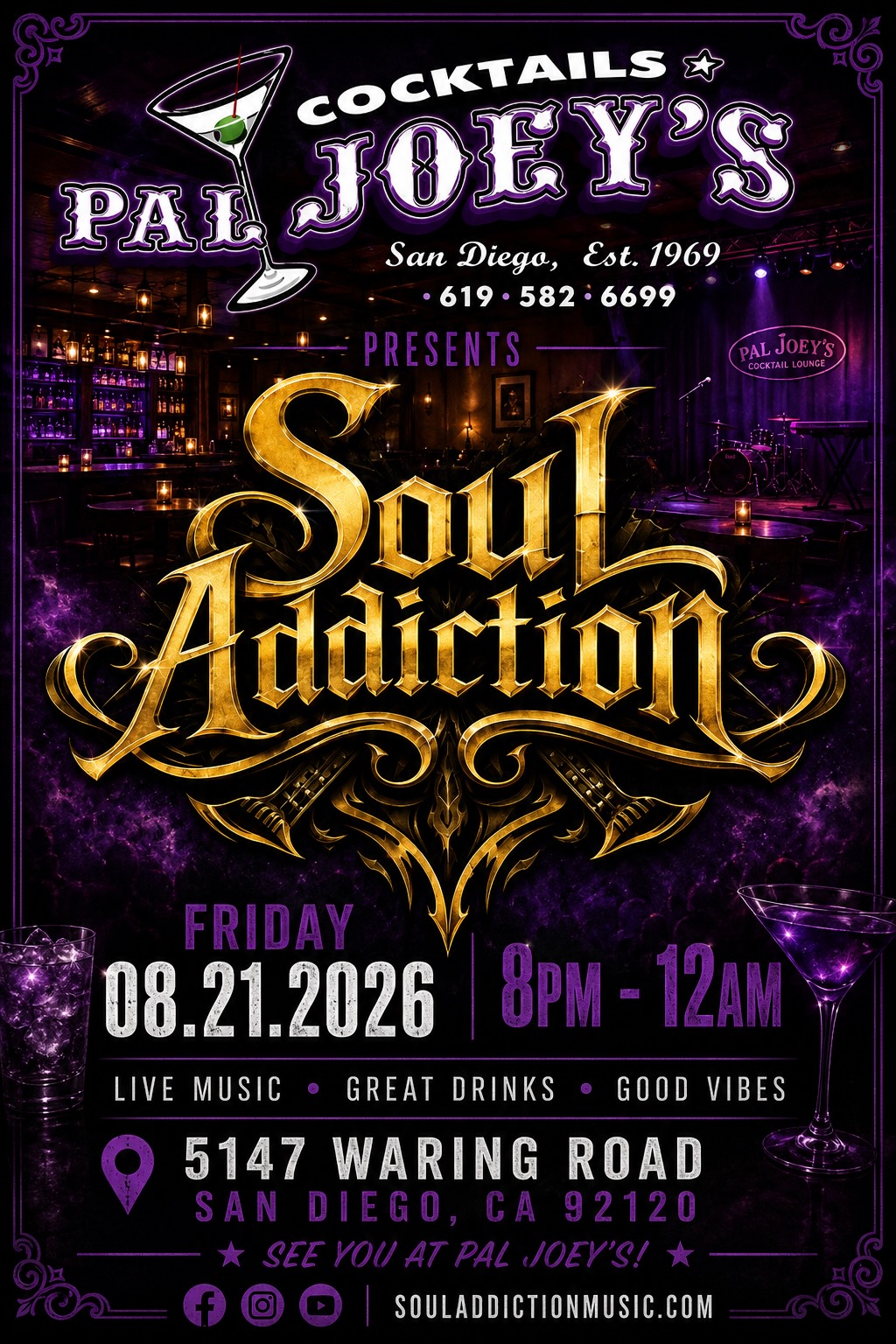 Soul Addiction at Pal Joey's 08/21/2026